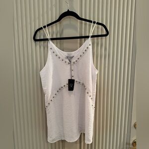 IC COLLECTION Ivory Studded Camisole